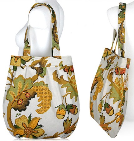 KATTAstudio Large Handbag, with Flowers and Patterns, Autumn, Leafs, Trees by KATTAstudio