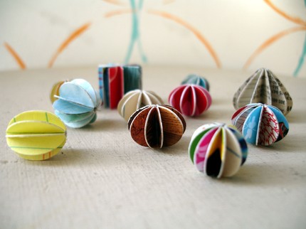 custom paper earrings