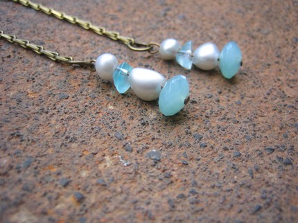 Unique Sea Foam Dangle Earrings