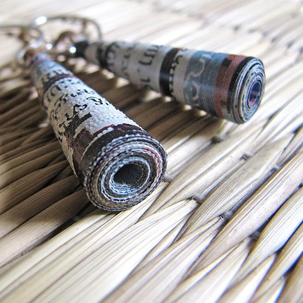 recycled earrings hippie kingdom on etsy