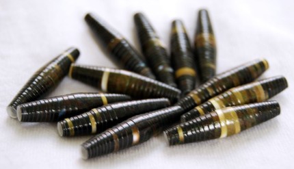 tortoisedeshellhandrolled paper beads Tortoise shell hand rolled paper beads