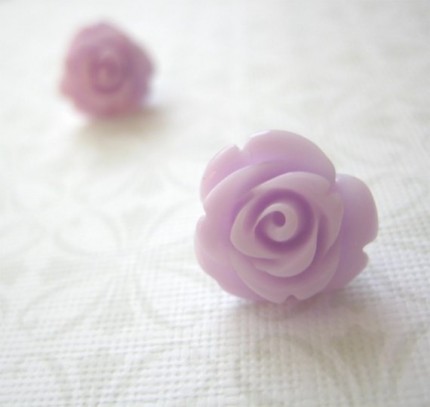 IceBlues ice blues rose earrings