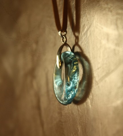 recycled glass necklace