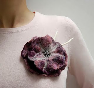 Felt Flower Brooch