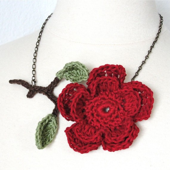 i love you necklace i love you crochet necklace