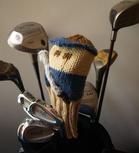 Tracey knits golf club cover