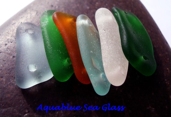 drilled sea glass