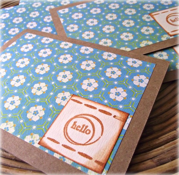 flowered note card set