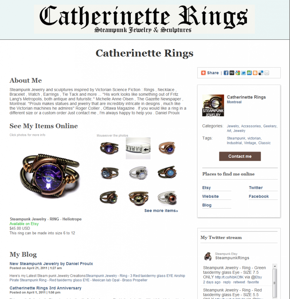 CatherinetteRings Handmade Spark MySpark Minisite CatherinetteRings Handmade Spark MySpark Minisite